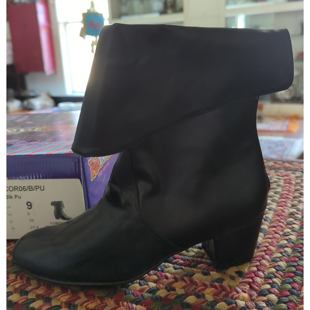NEW Funtasma Women's Sz 7 COR06/B/P‎ Black Pump Boots Sexy!